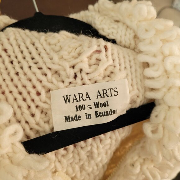 Wara Arts 100% Wool Crochet Knit Sweater - Picture 8 of 8